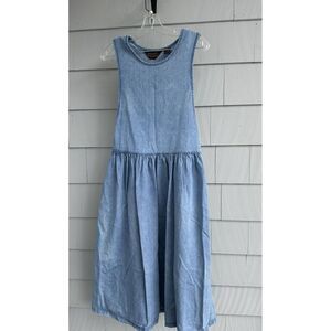 Eddie Bauer‎ Vintage 90's Denim Dress Size Small Cottagecore